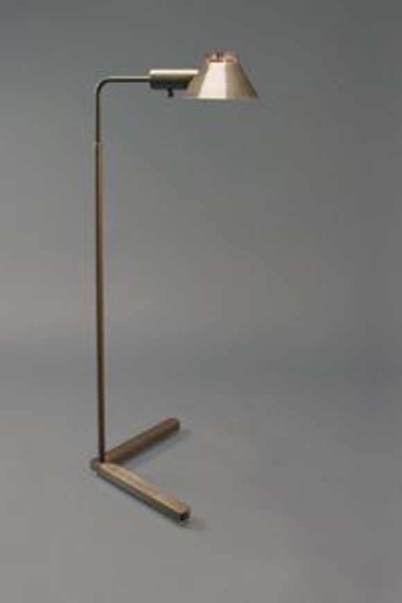 Picture of CLARUS BRONZE GLOSS PHARMACY FLOOR LAMP WITH V BASE & Z SHADE