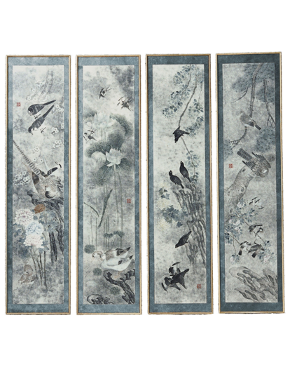 Picture of LAWRENCE & SCOTT 'FOUR SEASONS'' WITH BLUE BORDER PANEL SET