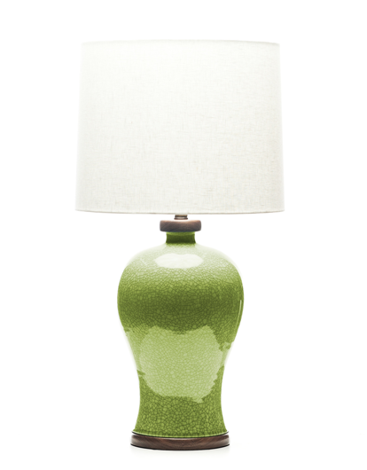 Picture of LAWRENCE & SCOTT DASHIELL TABLE LAMP IN CELADON CRACKLE (WALNUT)