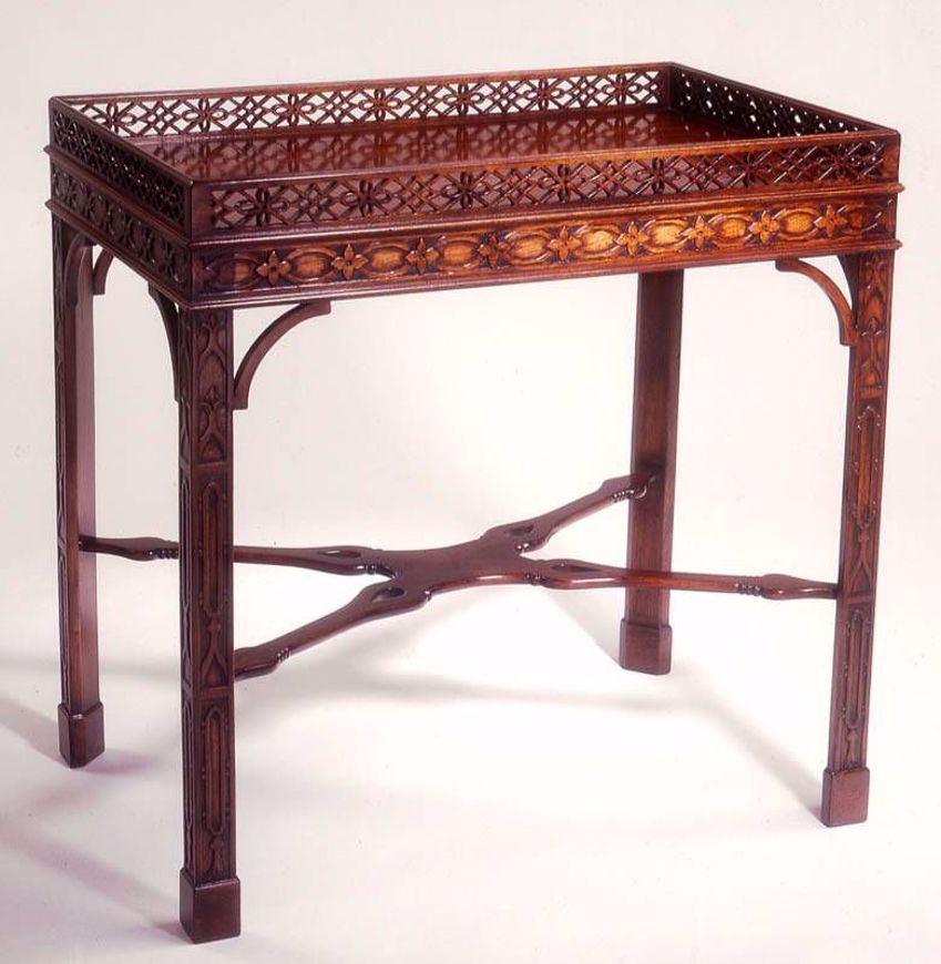 Picture of CHIPPENDALE STYLE MAHOGANY TEA TABLE