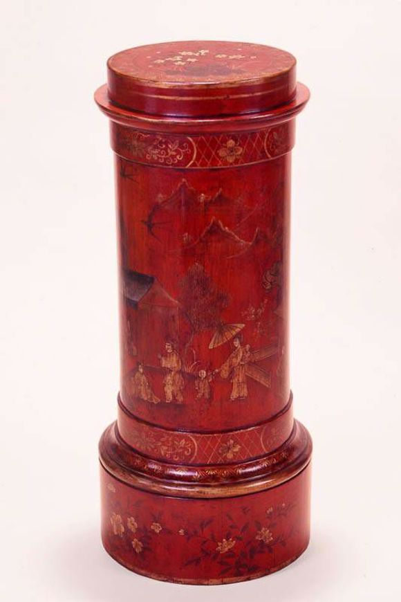 Picture of BERLIN STYLE RED LACQUER FAIENCE PEDESTAL