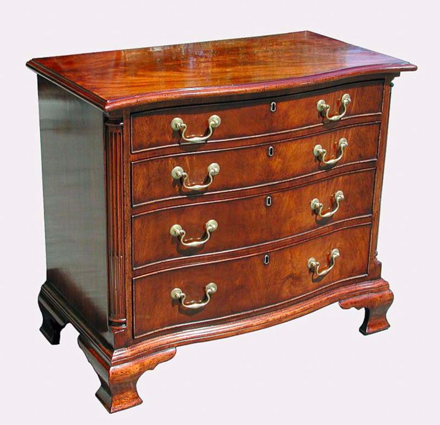 Picture of GEORGE III STYLE MAHOGANY SERPENTINE CHEST