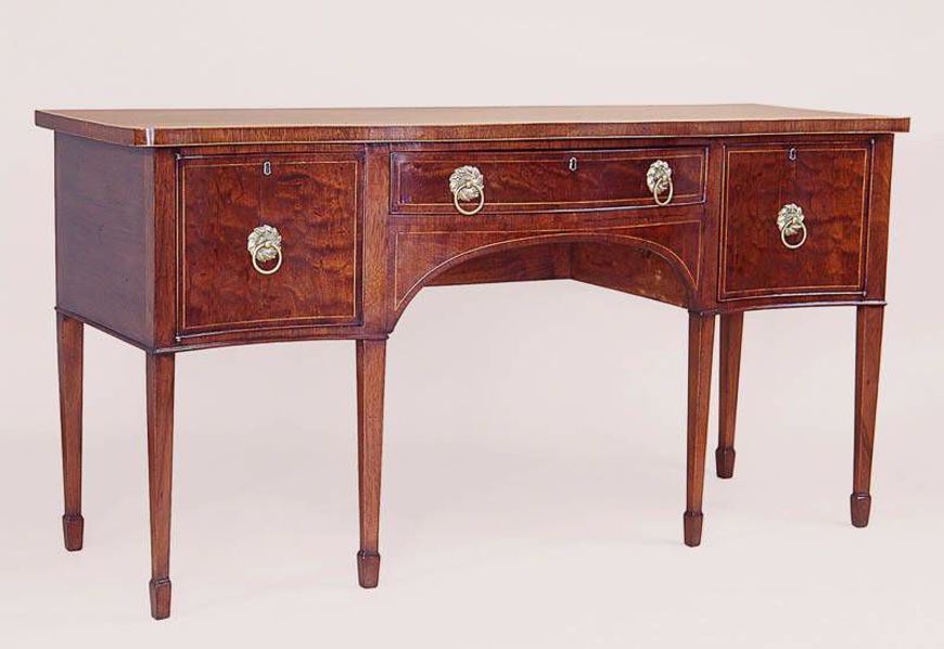 Picture of GEORGE III STYLE MAHOGANY SERPENTINE SIDE-BOARD