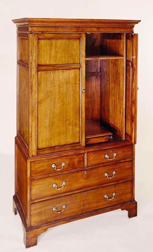 Picture of GEORGE III STYLE MAPLE TV CABINET