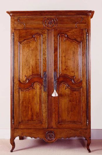 Picture of FRENCH PROVINCIAL STYLE FRUIT-WOOD ARMOIRE