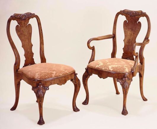 Picture of QUEEN ANNE STYLE WALNUT DINING CHAIR