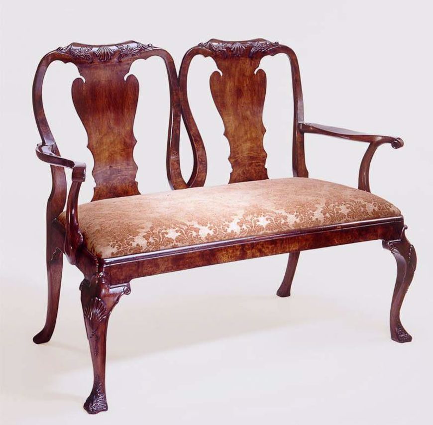 Picture of QUEEN ANNE STYLE WALNUT SETTEE