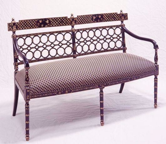Picture of ENGLISH REGENCY STYLE CHINOISERIE SETTEE
