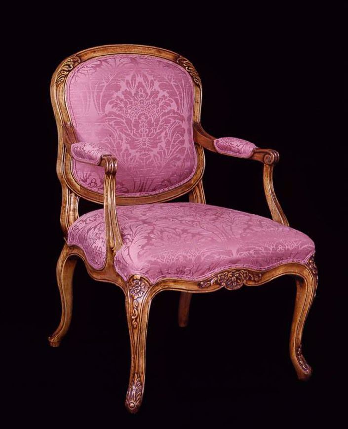 Picture of LOUIS XV STYLE BIRCH-WOOD ARM CHAIR