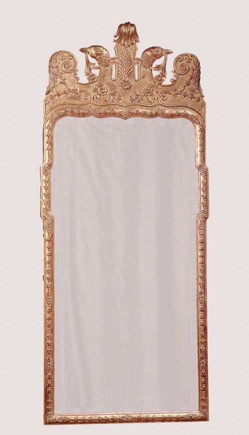 Picture of GEORGE I STYLE WOOD CARVED AND GILDED MIRROR