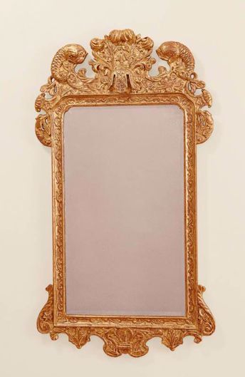 Picture of GEORGE II STYLE WOOD CARVED AND GILDED MIRROR
