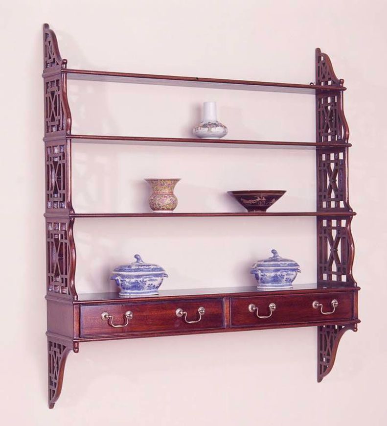 Picture of CHIPPENDALE STYLE MAHOGANY HANGING SHELF