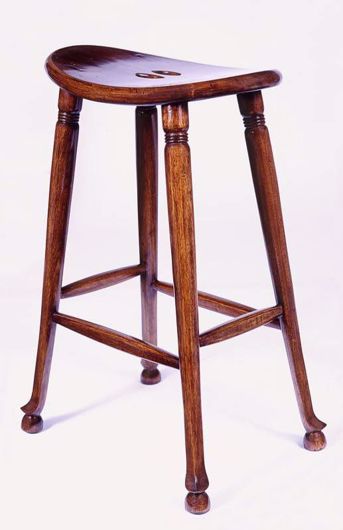 Picture of ENGLISH STYLE WALNUT BAR STOOL